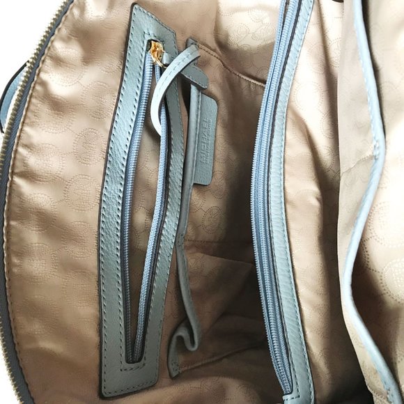 Michael Kors Leather Satchel Bag, Light Blue - Picture 5 of 6